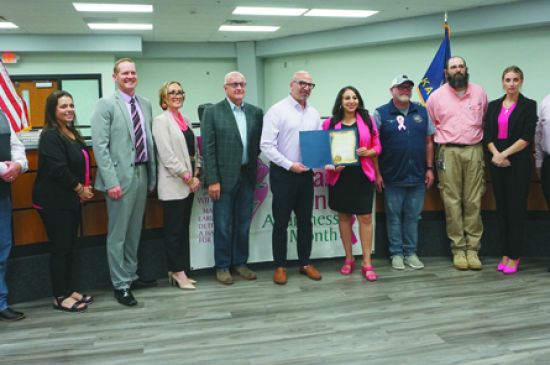 City recognizes Breast Cancer Awareness Month, approves grant applications